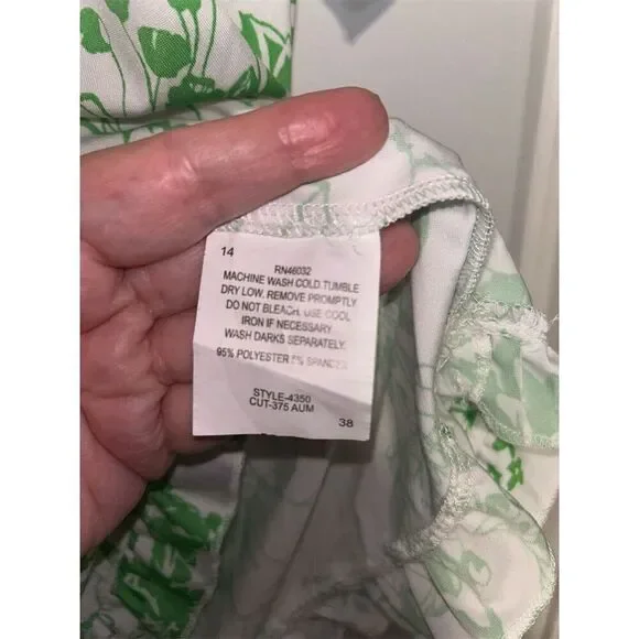 Southern Lady Women's Size L Green Floral Casual Shirt - Picture 4 of 7